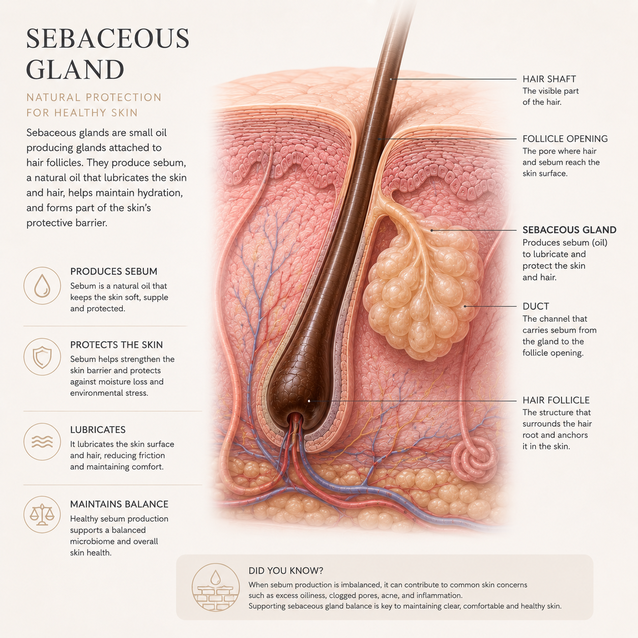 Sebaceous Gland Diagram